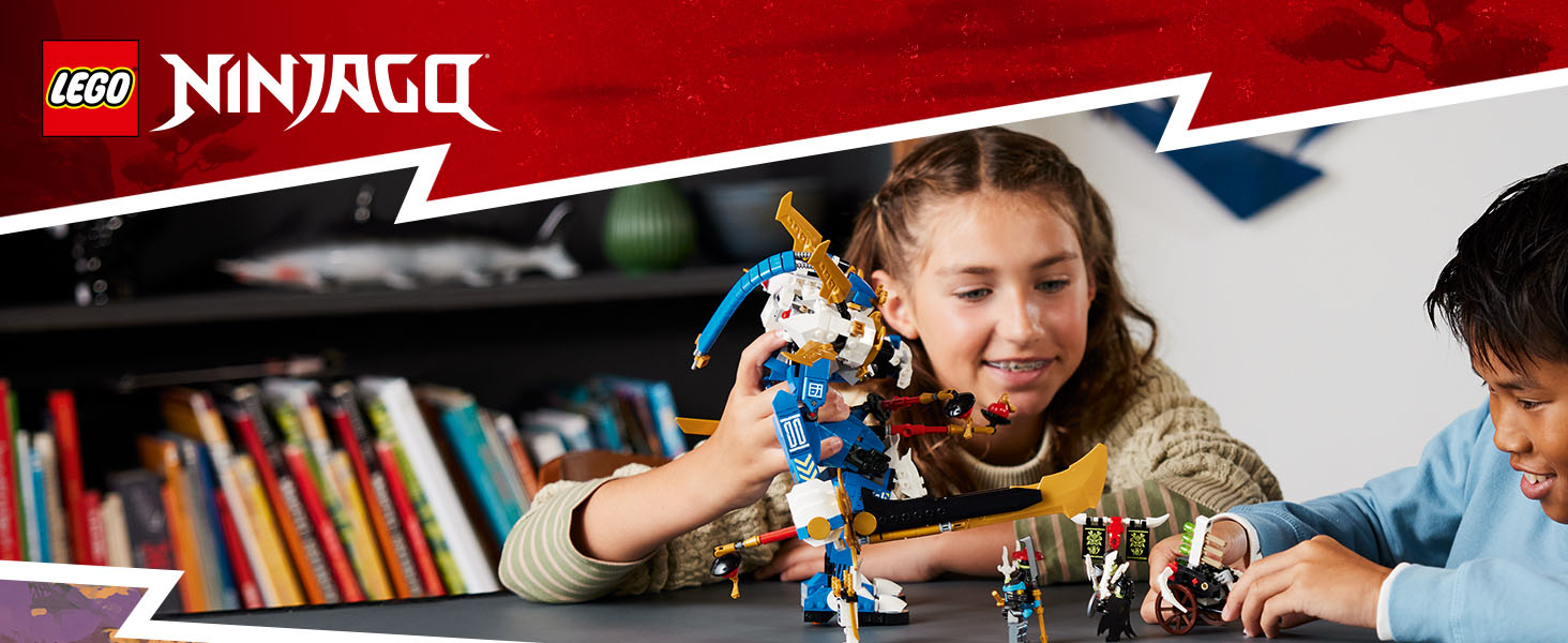 LEGO Ninjago 71785 Le Robot Titan de Jay, Grand Ensemble de Figurines, Jouet pour Enfants
