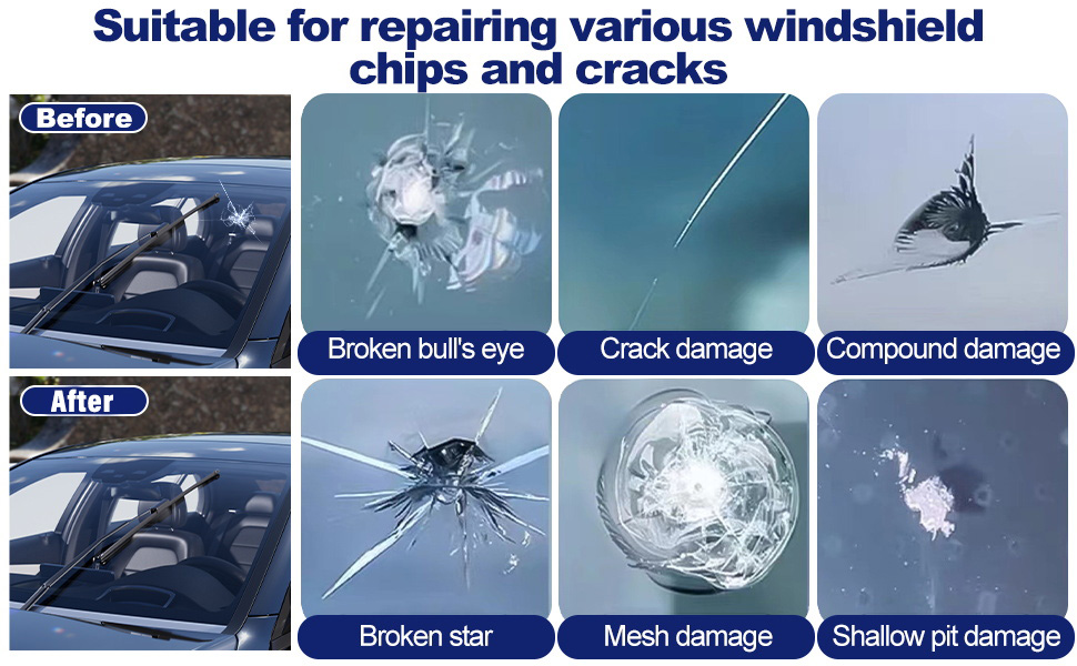 Amazon.com: Windshield Crack Repair Kit 4 Pack, Windshield Repair Kit ...
