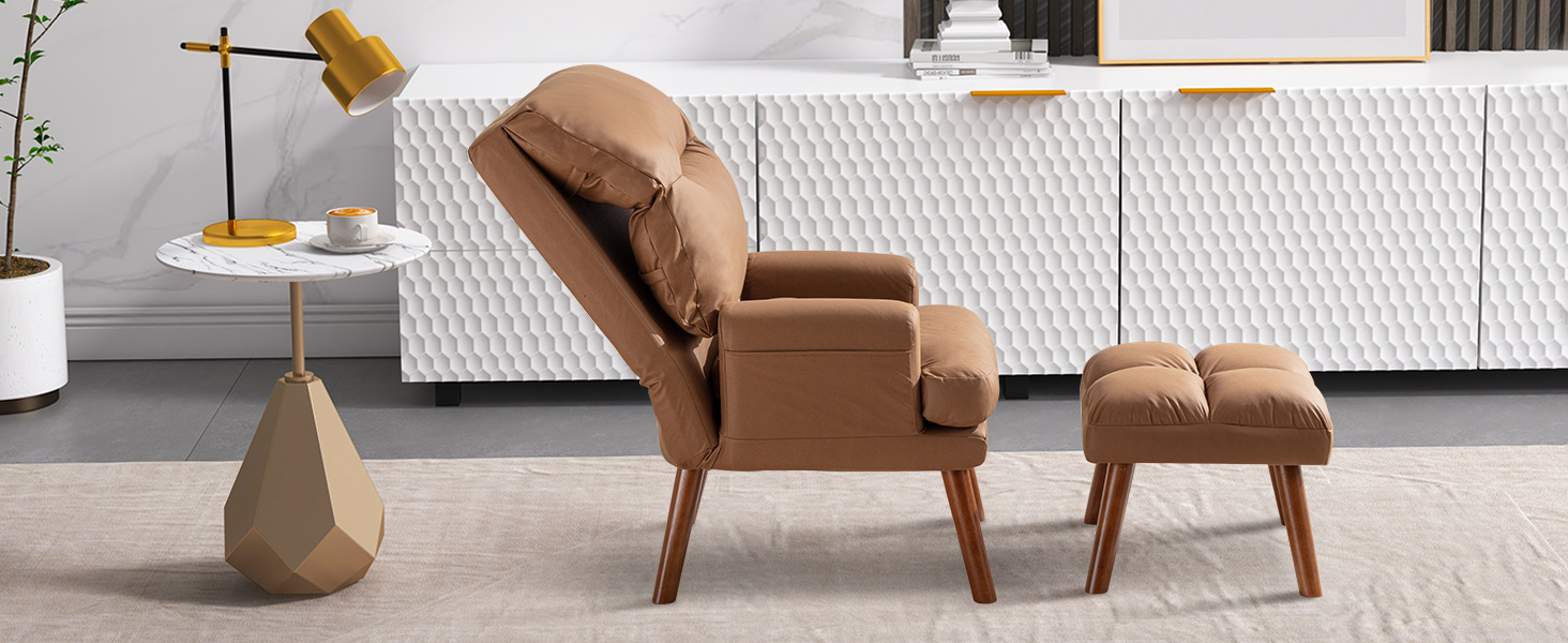 accent chair with ottoman