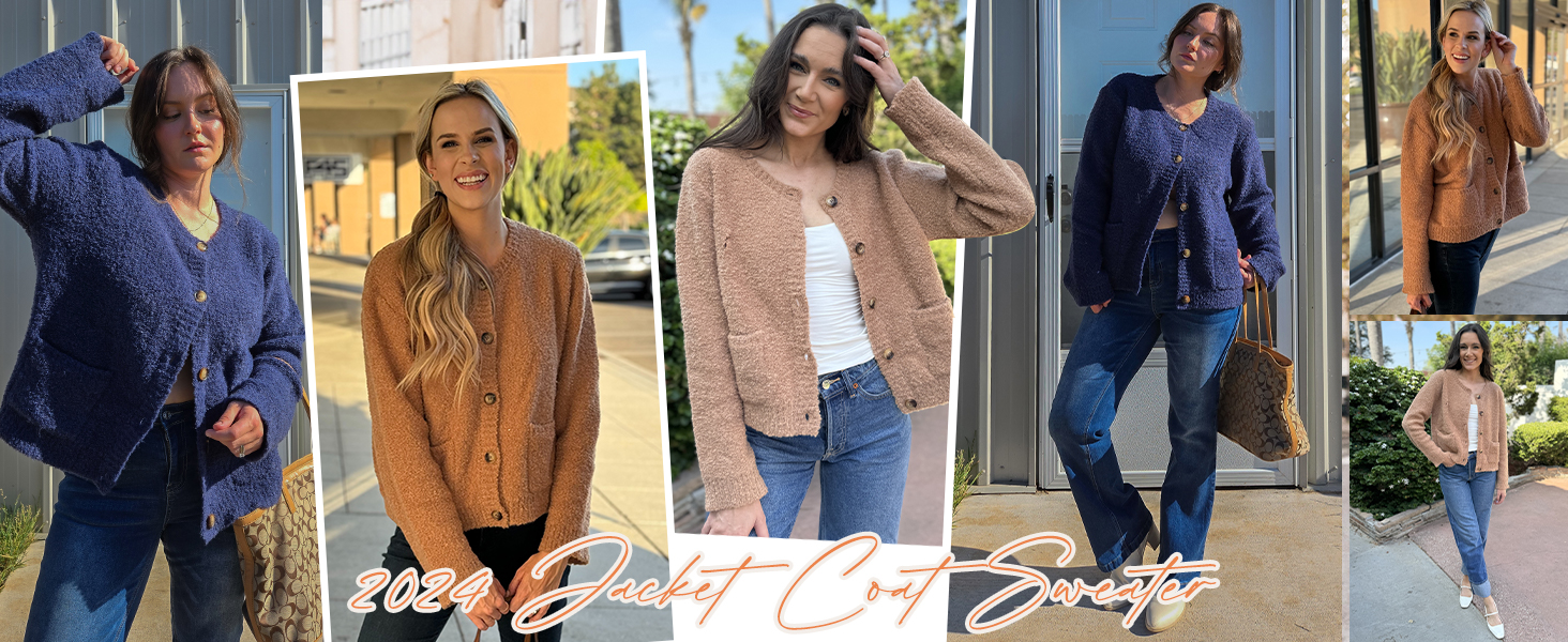 2024 fall fashion womens cardigan sweaters for women coat jacket winter