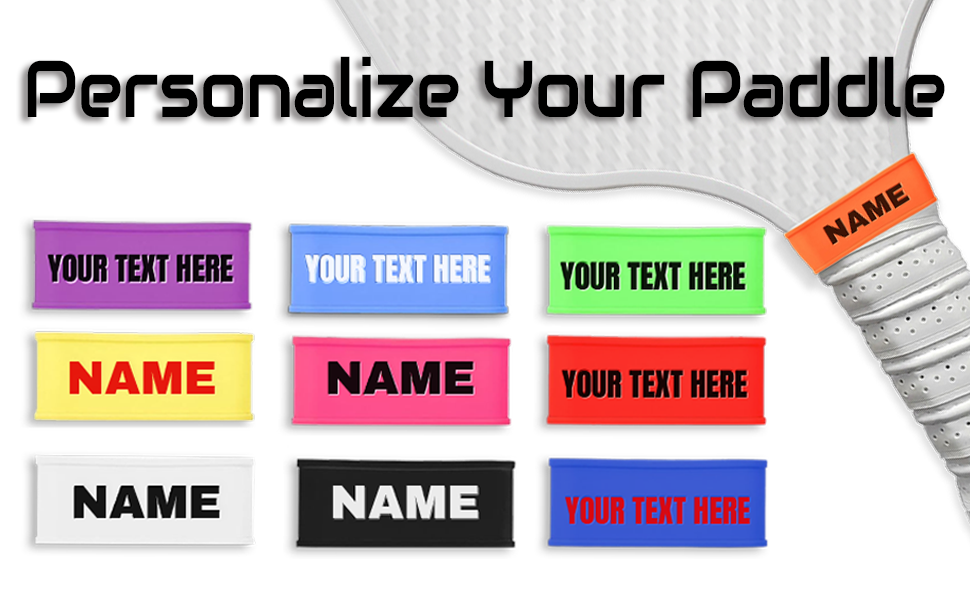 Ubmpj 2PCS Pickleball Paddle Name Bands Silicone