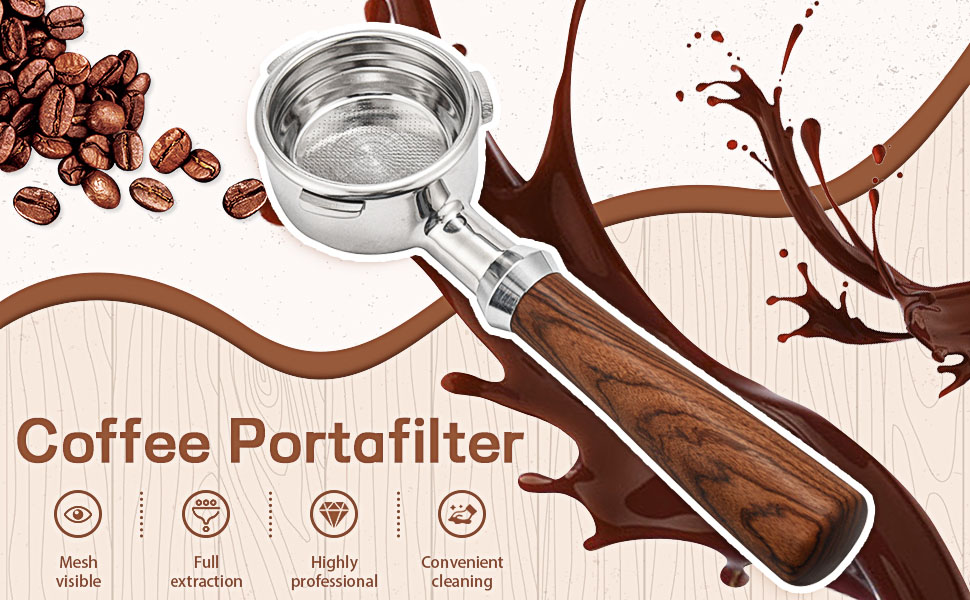 58mm Bottomless Portafilter Compatible with Calphalon Temp