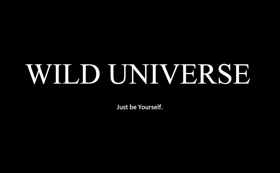 Showing the brand name, Wild Universe.