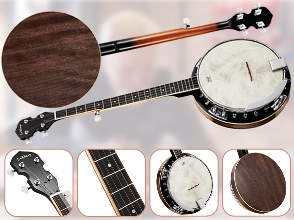【C14389】.banbanshi/-Remind- Amazon.com: Lotkey 38-Inch 5 String Banjo, Remo Drum Head