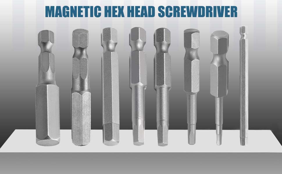 Utoolmart H3 Hex Head Screwdriver Bits, 1/4 Inch Hex Shank