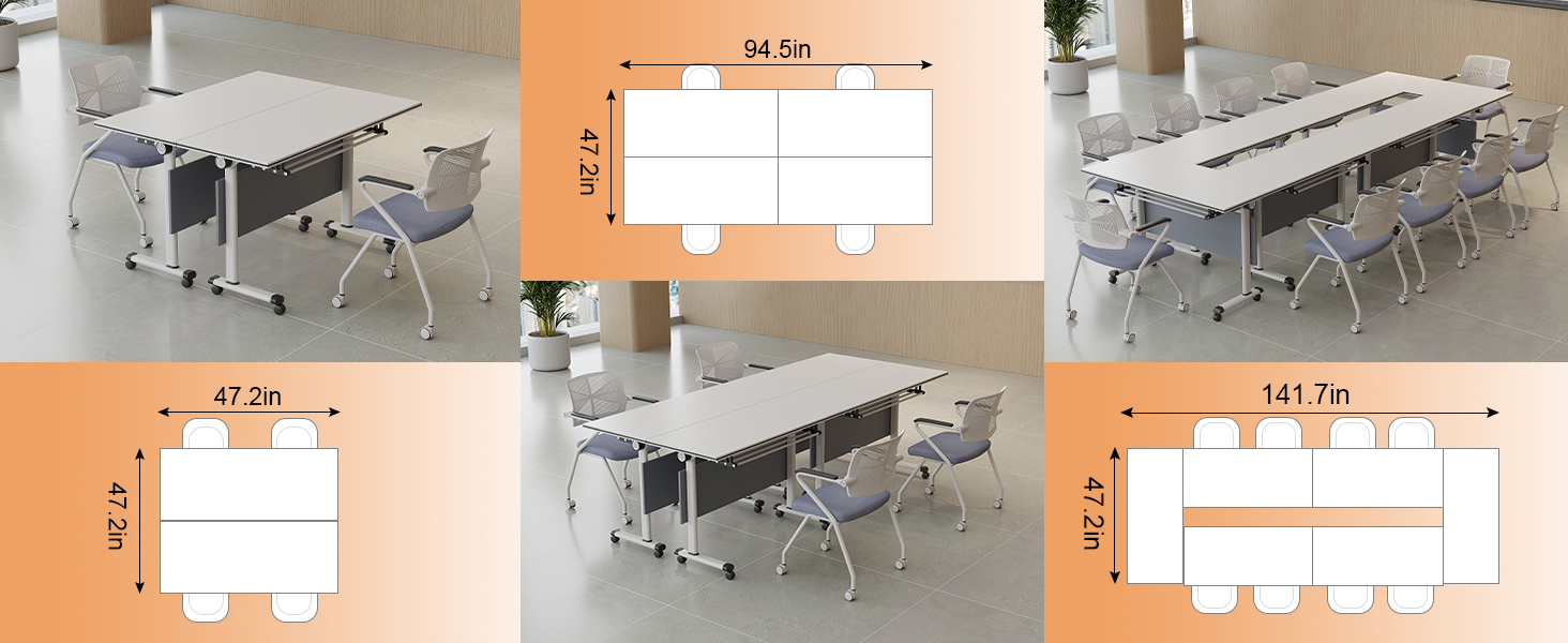 folding conference room table
