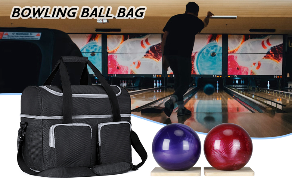 Bowling Ball Bag for Double Ball Large Capacity Bowling