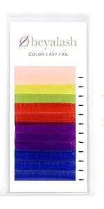 easy fan color lash extensions