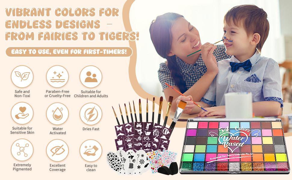 face painting kit for kids party professional