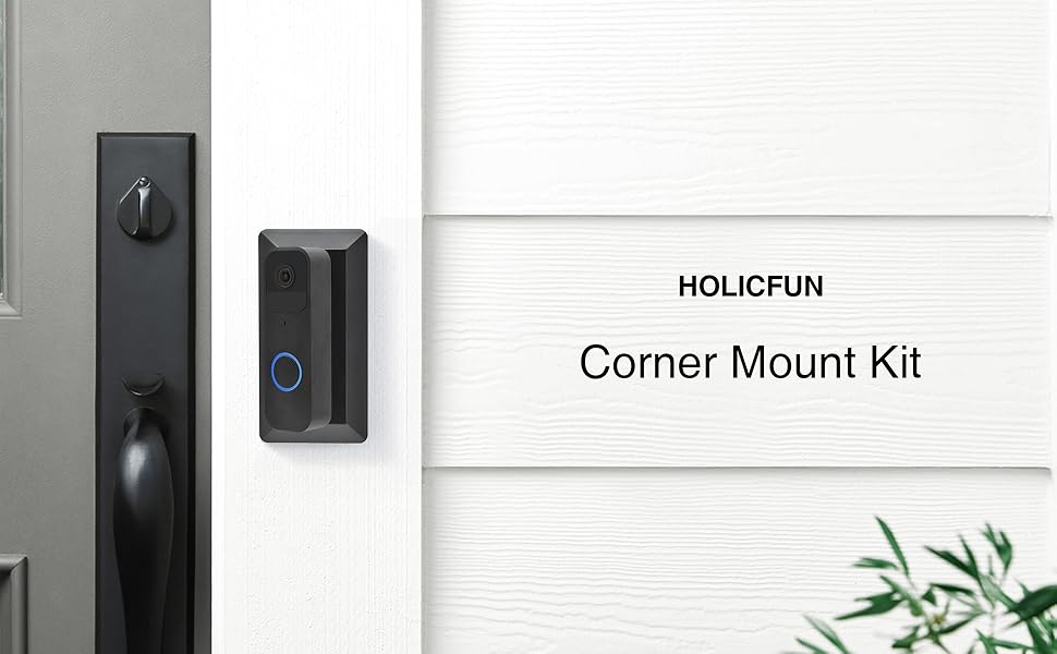 Holicfun 35 Degrees Corner Mount with Wall Plate for Blink Video