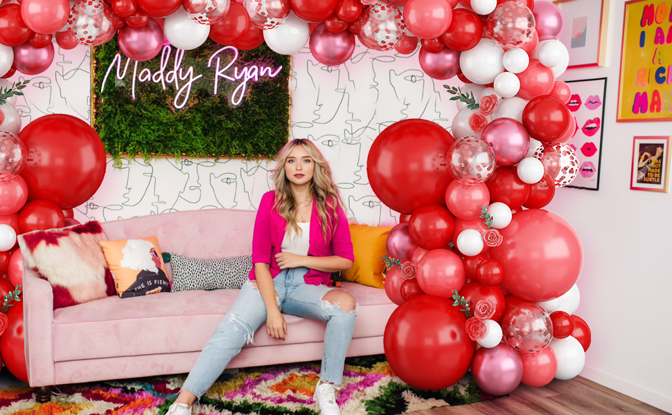 Red Balloon Garland Arch Kit 5 10 18 Inch Balloons Different Sizes DIY Decoration