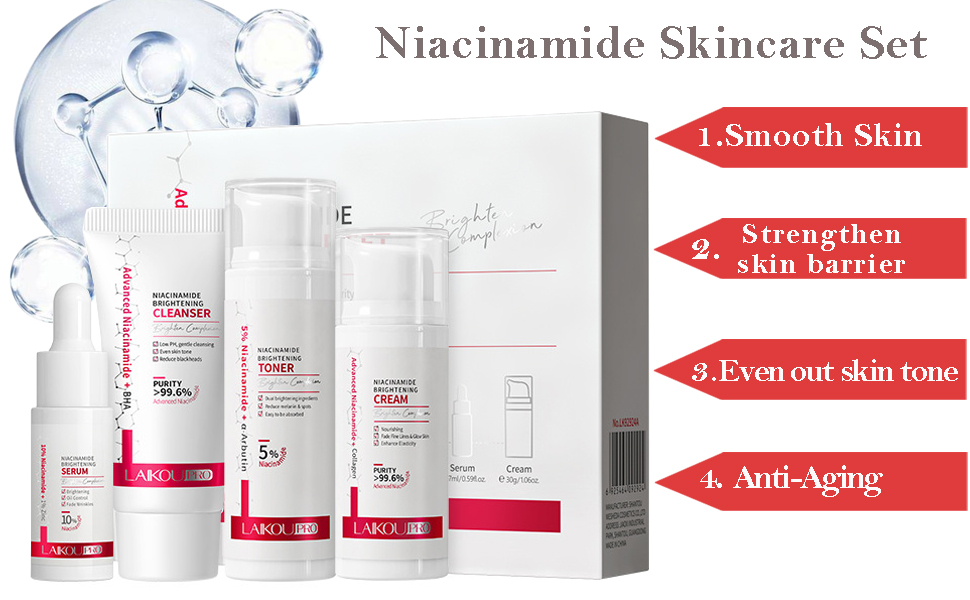 Niacinamide serum Skincare Set Gifts For Teenage Girls women 