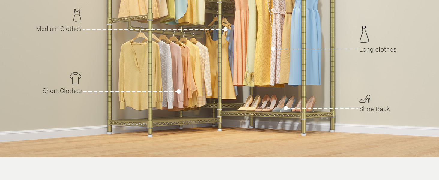 l shape clothes rack