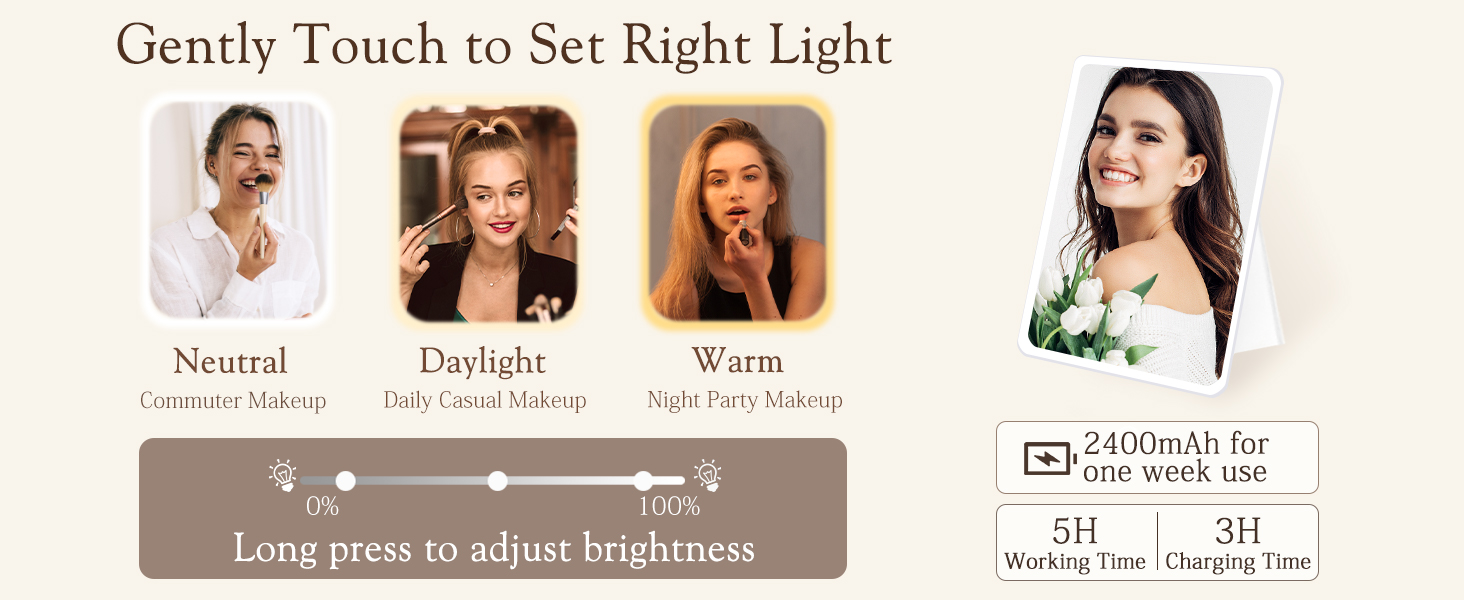 Luxspire Makeup Case with Detachable Lighted Mirror, Travel Makeup Bag