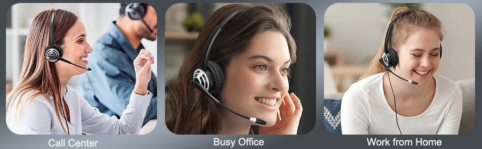 call center usb headset with microphone