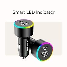 ambrane car charger, dual port car charger, pb charger, fast car charger, compact car charger