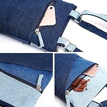 unisex 3 layered bag, denim bag, sling,  purani jeans, multi pockets, unisex bag