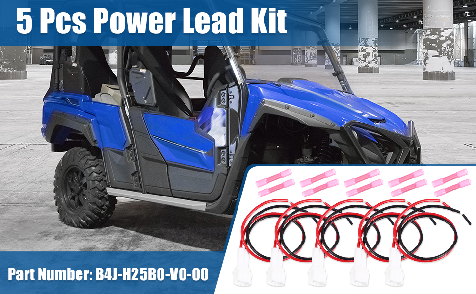 X AUTOHAUX 5pcs Accessory Power Lead Kit for Yamaha