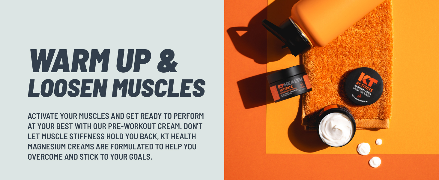 KT Health - Magnesium Cream - Muscle Rub For Pre- And Post-Workout