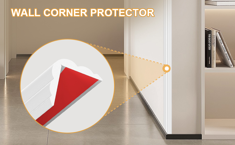 Wall Corner Protector, 40 FT Peel and Stick Wall Molding