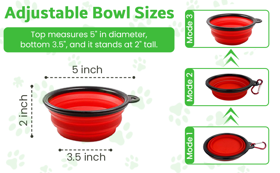   Ideal for Small and Medium sized pets, with the size of 5 inches wide top diameter, 3.5 inches