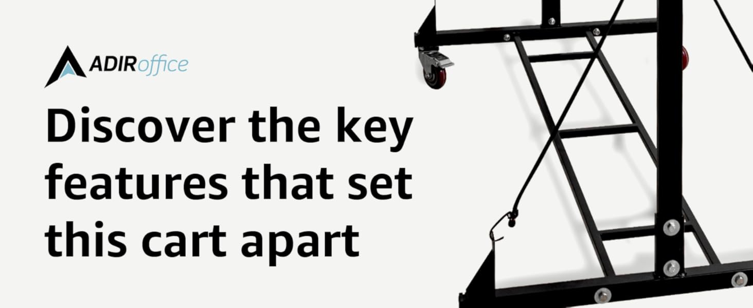 AdirOffice Combo Cart for Chairs & Tables Foldable Seat