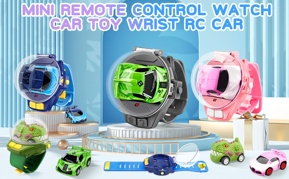2023 New Mini Remote Control Car Watch Toys, 2.4 GHz