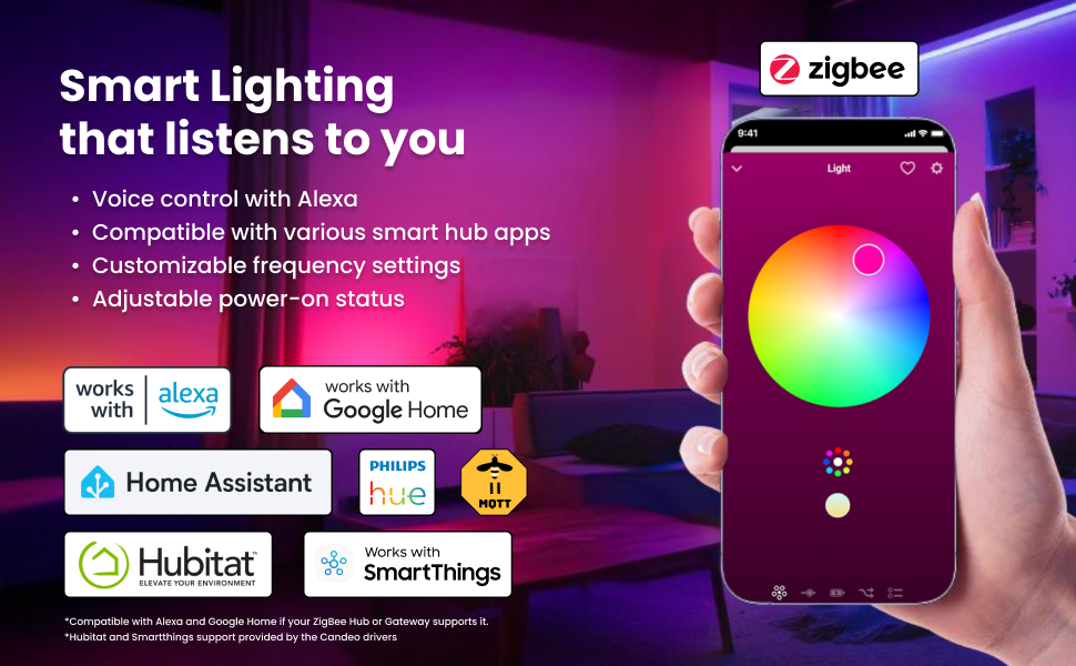 ZigBee LED Strip Controller Compatible with Home Assistant, Hubitat, Philips Hue