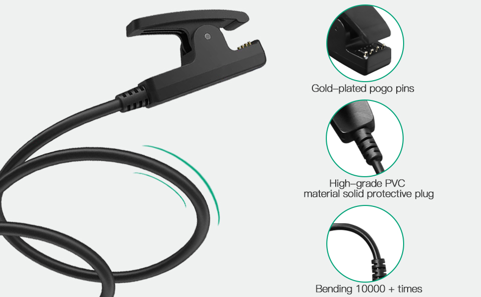 AWINNER 2 Pack Compatible for Garmin Watch Charger Charging