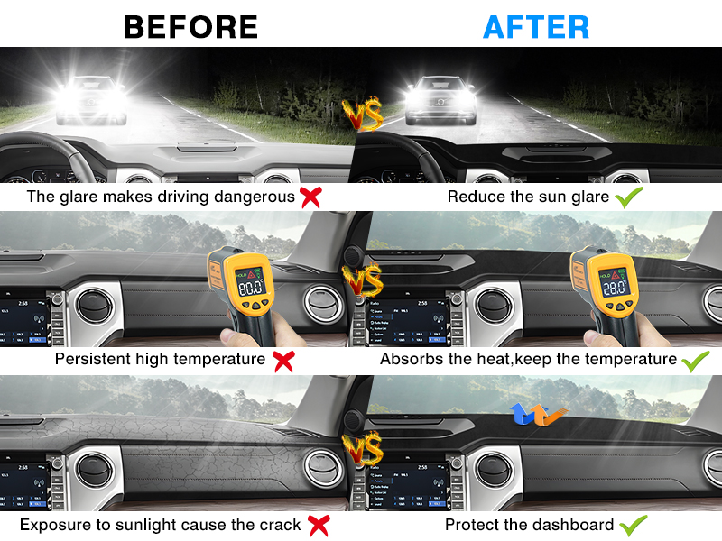 Autorder Dashboard Cover Mat for 20142021 Toyota Tundra