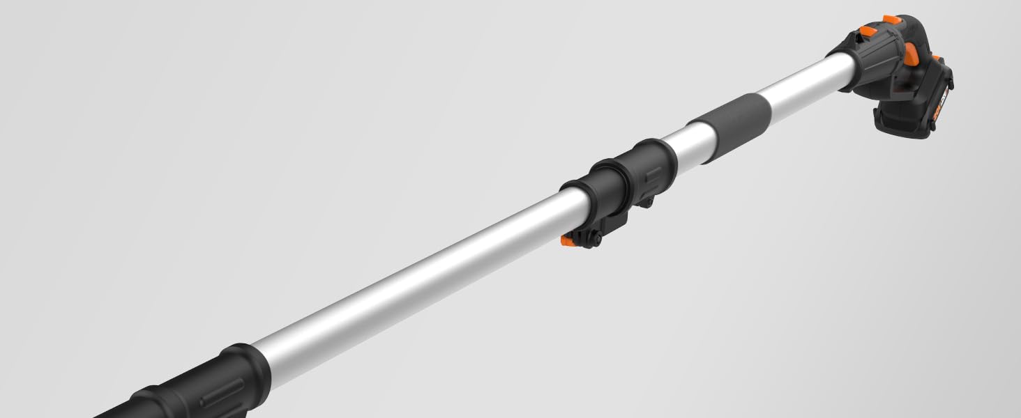 Worx WG349 20V Power Share 8" Pole Saw with Auto Tension, Black and