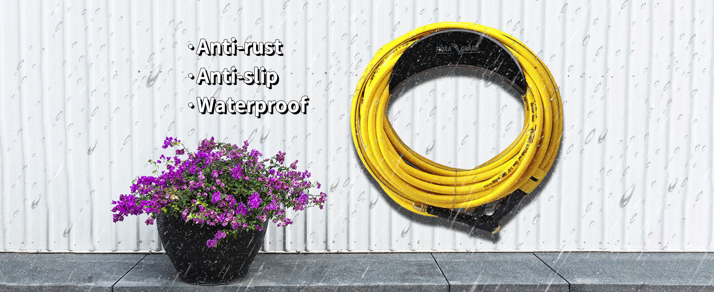 FLORA GUARD Hose Holder Wall Mount Heavy Duty Metal Hose