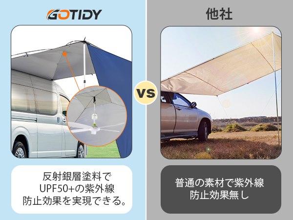 Amazon | GOTIDY カーサイドタープ 車用タープ カーサイド