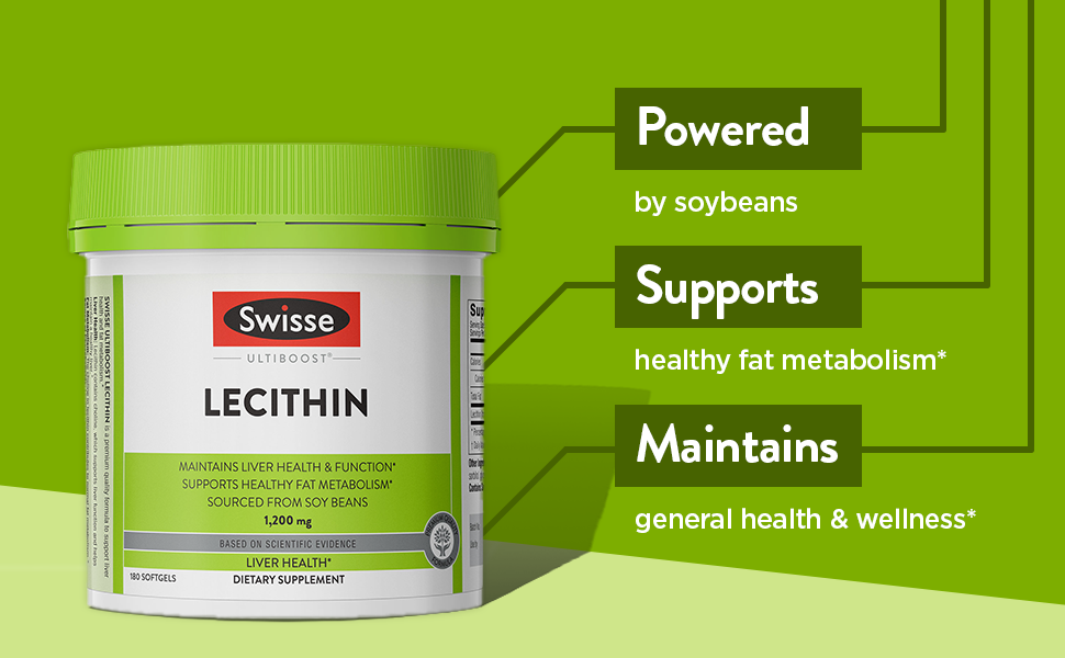 Swisse Soy Lecithin 1200mg Softgels Capsules Maintains