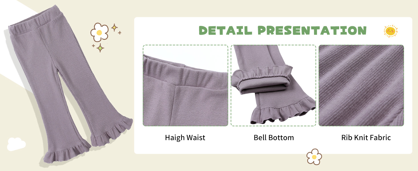 Kids Girls Flare Pants