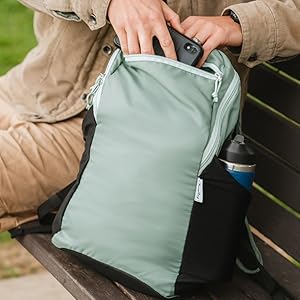 Recycled Backpack; Lightweight Travel; Packable Travel Bag; Water Bottle Pack; Lightweight Bag