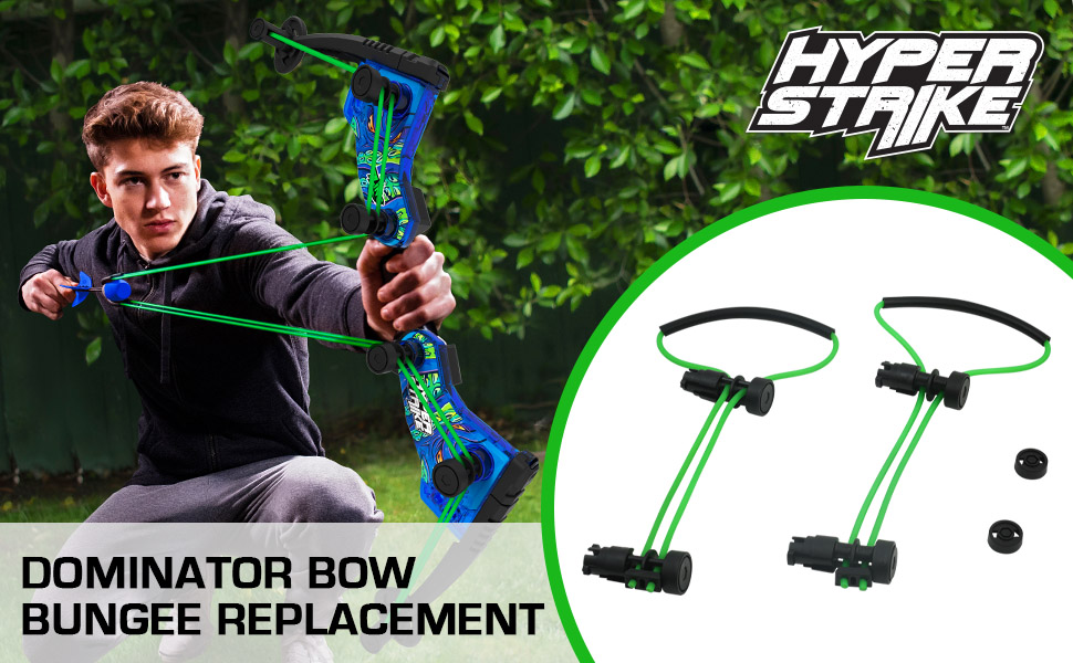 Zing HyperStrike Bow Bungee Replacement and Arrow Refill Pack Includes 2 Green