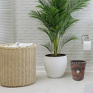 Tooled Leather-inspired with Star Accent Trash can by BestGiftEver