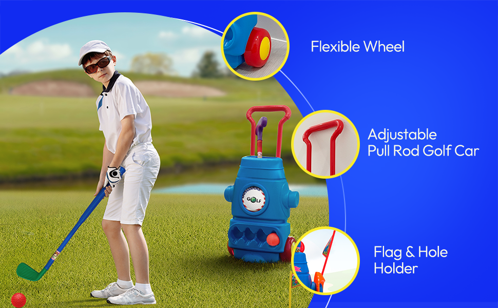 Fisk Toys Kids Toy Golf Set Sports Toy Kids Golf 6 Total