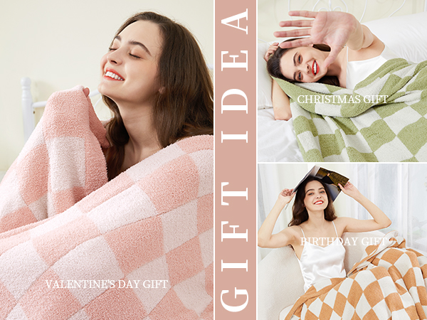 Amazon.com: SeaRoomy Checkered Blanket, Ultra Soft Cozy Knit
