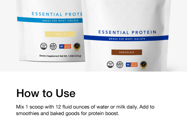 How to use Momentous Essential Grass-Fed Whey Isolate Protein