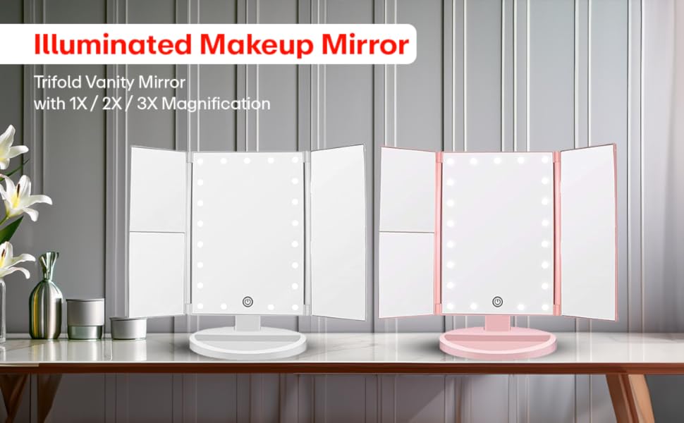 Trifold Vanity Mirror