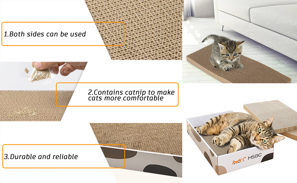 Cat Cardboard Scratcher,Durable Cat Scratch Cardboard Stuffing,Cat
