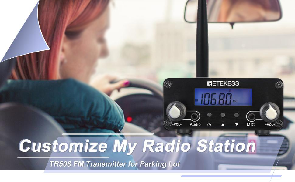 Retekess TR508 FM Transmitter, for Church Parking Lot, FM Broadcast
