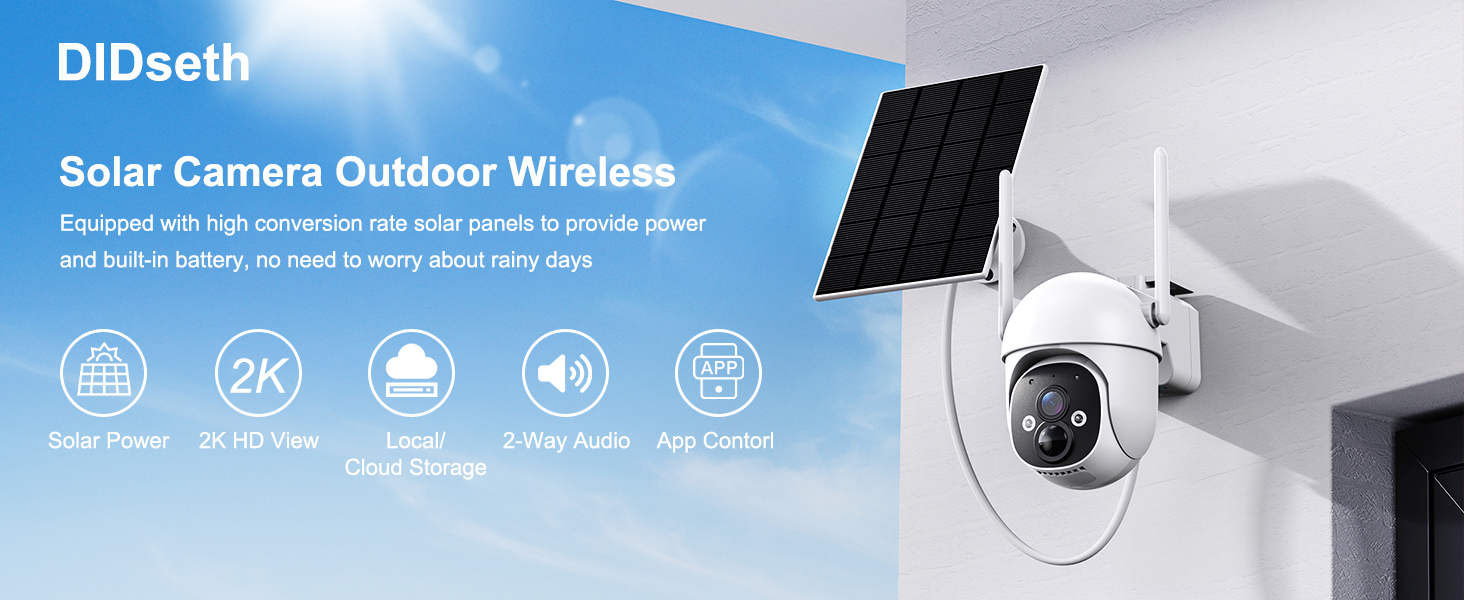 Solar Camera Outdooe Wireless