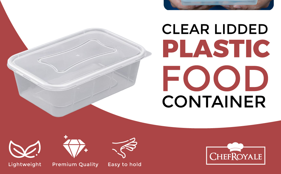 Clear Lidded Plastic Food Container
