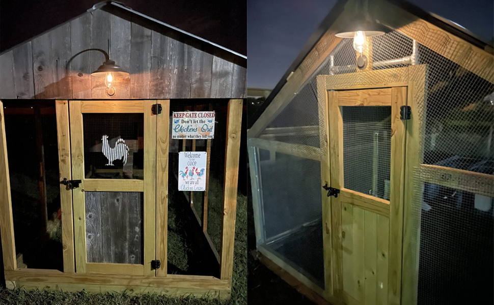 Goodeco Solar Barn Light Outdoor Wall Sconces Rustic Vintage Wall