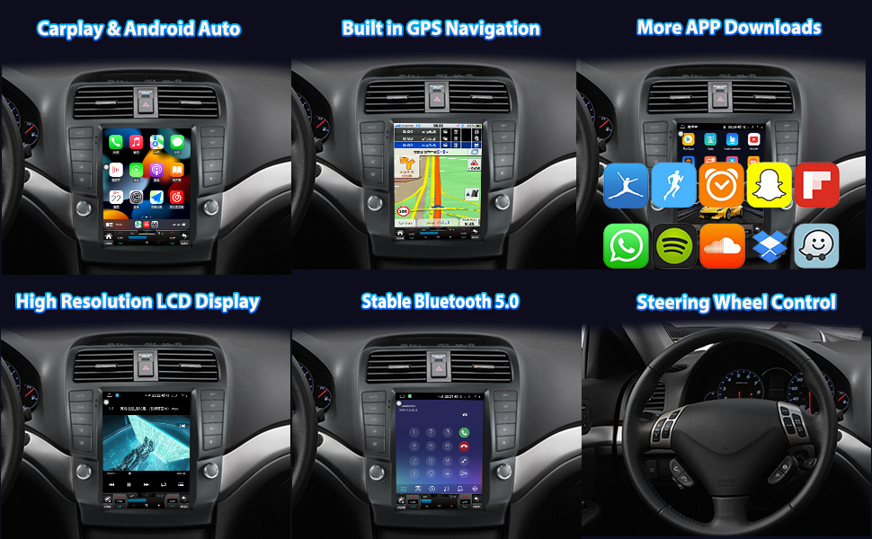 aoonav 10 Inch Android 12 Car Radio for Acura TSX 20042008