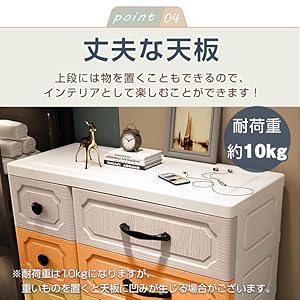 Amazon｜kaitou チェスト 収納ボックス 2列 プラスチック