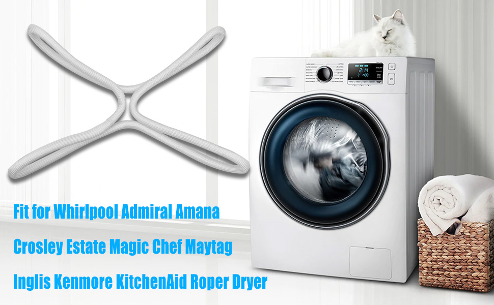 Upgraded Dryer Door Seal with Glue Fit for Whirlpool